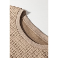 Parchment Leopard Quilted Patchwork Crew Neck Sweatshirt - L thumbnail