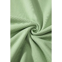 Smoke Green Solid O Neck High Low Hem Pullover Sweatshirt - L thumbnail