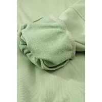 Smoke Green Quarter Zip Stand Neck Kangaroo Pocket Sweatshirt - L thumbnail
