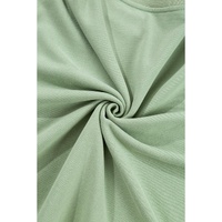 Smoke Green Plain Drop Shoulder Crewneck Pullover Sweatshirt - L thumbnail