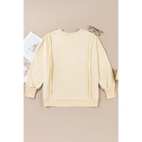 Apricot LOVE PATCH Graphic Oversized Sweatshirt - S thumbnail