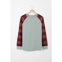 Azura Exchange Plaid Long Sleeve Sweatshirt - S thumbnail