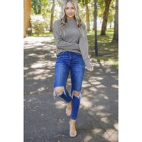 Azura Exchange Ribbed Zip Knit Top - XL thumbnail