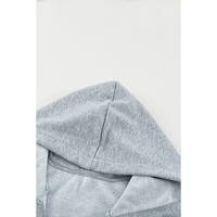 Azura Exchange Lace-up Grey Casual Hoodie - 2XL thumbnail