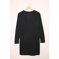 Azura Exchange Black Solid Color Open-Front Buttons Cardigan - L thumbnail