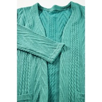Canton  Solid Textured Open Front Cardigan with Pocket - L thumbnail