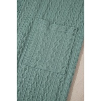 Canton Textured Knit Side Pockets Open Front Cardigan - M thumbnail