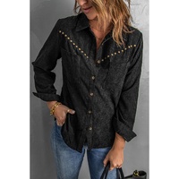 Azura Exchange Buttoned Corduroy Shirt with Pockets - S thumbnail