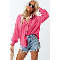 Azura Exchange Button Up Waffle Knit Casual Shirt - M thumbnail