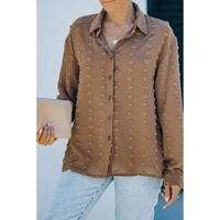 Azura Exchange Button Fuzzy Polka Dot Shirt - S thumbnail
