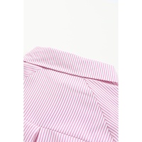 Azura Exchange Striped Boyfriend Shirt with Pocket - M thumbnail