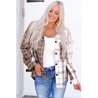 Azura Exchange Plaid Oversized Shirt - S thumbnail