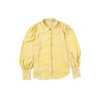 Azura Exchange Zebra Stripes Print Lantern Sleeve Shirt - S thumbnail