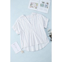 Azura Exchange Loose Fit Striped Print Top - L thumbnail