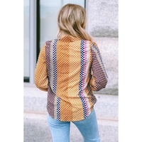 Azura Exchange Long Sleeve Dot Print Button Down Shirt - L thumbnail
