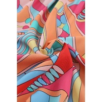 Azura Exchange Abstract Geometry Print Half Puff Sleeve Shirt - S thumbnail