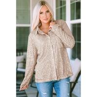Azura Exchange Sequin Collared Bust Pocket Buttoned Shirt - XL thumbnail