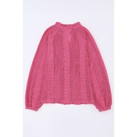 Azura Exchange V-Neck Lace Button-Up Shirt - XL thumbnail