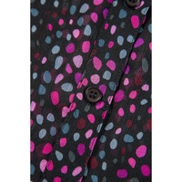 Grape Wine Polka Dot Printed Buttoned Casual Shirt - L thumbnail