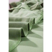 Smoke Green Solid Ruffle Trim Sleeveless Top - L thumbnail