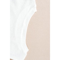 White Contrast Seams Ribbed Tank Top - XL thumbnail