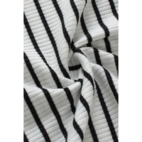 White Striped V Neck Buttoned Tank Top - XL thumbnail