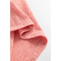 Fushia Solid Color Textured U Neck Slim Tank Top - L thumbnail