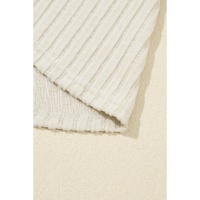 Apricot Ribbed Knit Mock Neck Tank Top - L thumbnail