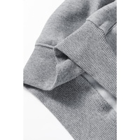 Gray Solid Drop Shoulder Hoodie and Joggers Activewear Set - 2XL thumbnail