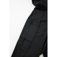 Black High Waist Backless Side Pockets Sports Jumpsuit - XL thumbnail