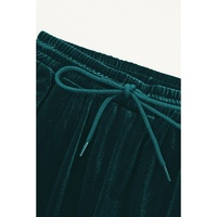 Evergreen Solid Drawstring Waist Wide Leg Pants - 2XL thumbnail