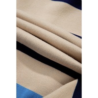 White Colorblock Drop Shoulder Buttoned Loose Cardigan - XL thumbnail