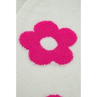 Rose Red Flower Pattern Open Front Cardigan - M thumbnail