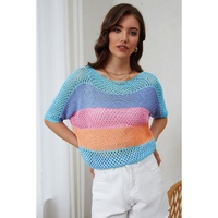 Azura Exchange Colorblock Striped Knitted Top - XL thumbnail