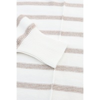 Cowl Neck Striped Print Drop Shoulder Sweater - XL thumbnail