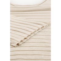 Apricot Exposed Seam Ribbed Knit Dolman Sweater - L thumbnail