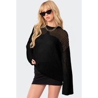 Black Seeing Stars Oversized Sweater - L thumbnail