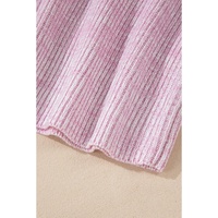 Bonbon Neutral Colorblock Tie Back Sweater - L thumbnail