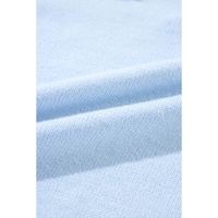 Beau Blue Flower Detail Knitted Notched Neck Sweater - S thumbnail