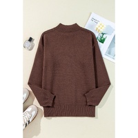 Coffee Western Howdy Boot Graphic High Neck Sweater - L thumbnail