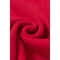 Racing Red Merry Graphic Sequin Sleeve Turtleneck Sweater - M thumbnail