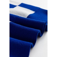 Dark Blue Cherckerboard Round Neck Sweater Vest - S thumbnail