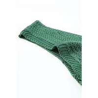 Green Hollowed Knit V Neck Tank Top - XL thumbnail