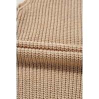 Parchment Western Cowboy Embroidery Round Neck Sleeveless Sweater - L thumbnail