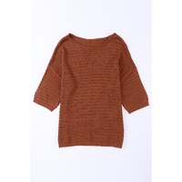 Azura Exchange Textured Knit Drop Shoulder Tee - S thumbnail