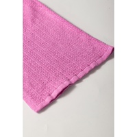 Phalaenopsis Textured Square Neck Half Sleeve Knitted Top - L thumbnail