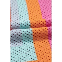 Orange Color Block Eyelet Casual Sweater T Shirt - XL thumbnail