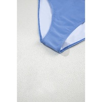 Light Blue Colorblock High Waisted Bikini Swimsuit - M thumbnail