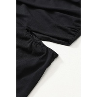 Black  Asymmetric One Shoulder Cutout Bodycon Dress - L thumbnail