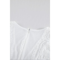 Azura Exchange White Blue Fill Your Heart Lace Maxi Dress - L thumbnail